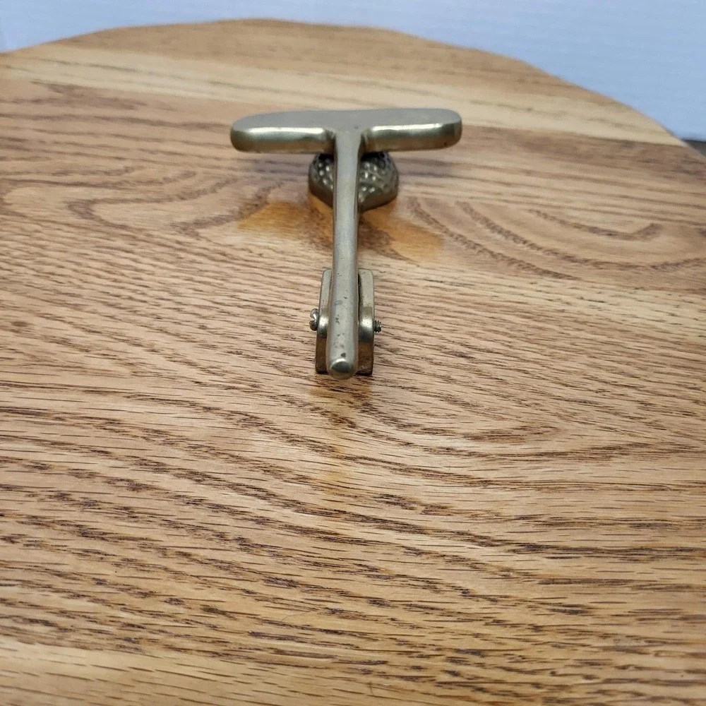 VTG Brass Golf Club Putter And Golf Ball Door Knocker